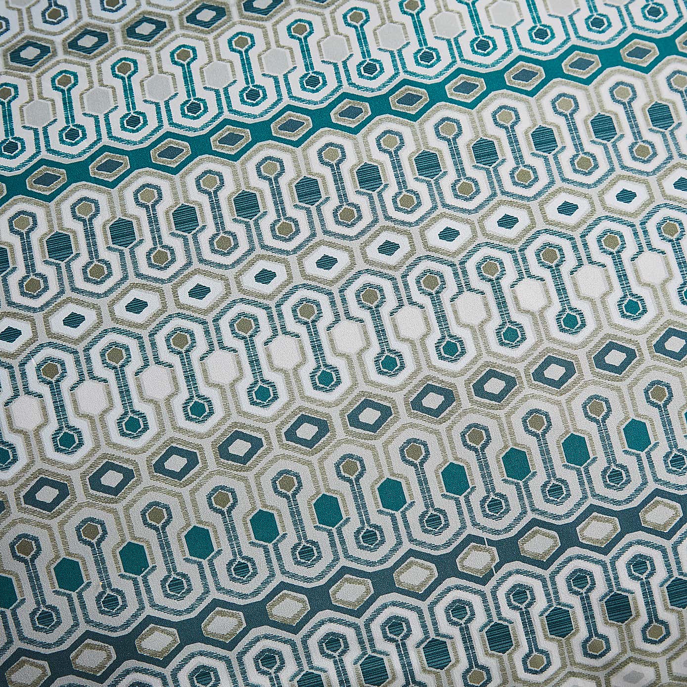 Wisley Retro Geo Sage Duvet Cover and Pillowcase Set