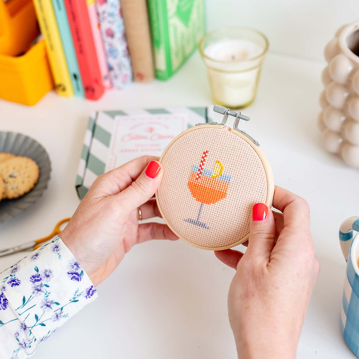Cotton Clara Aperol Cocktail Cross Stitch Kit