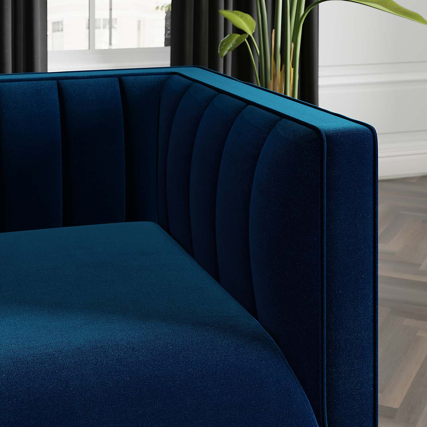 Bellamy Luxe Velvet Left Hand Corner Chaise