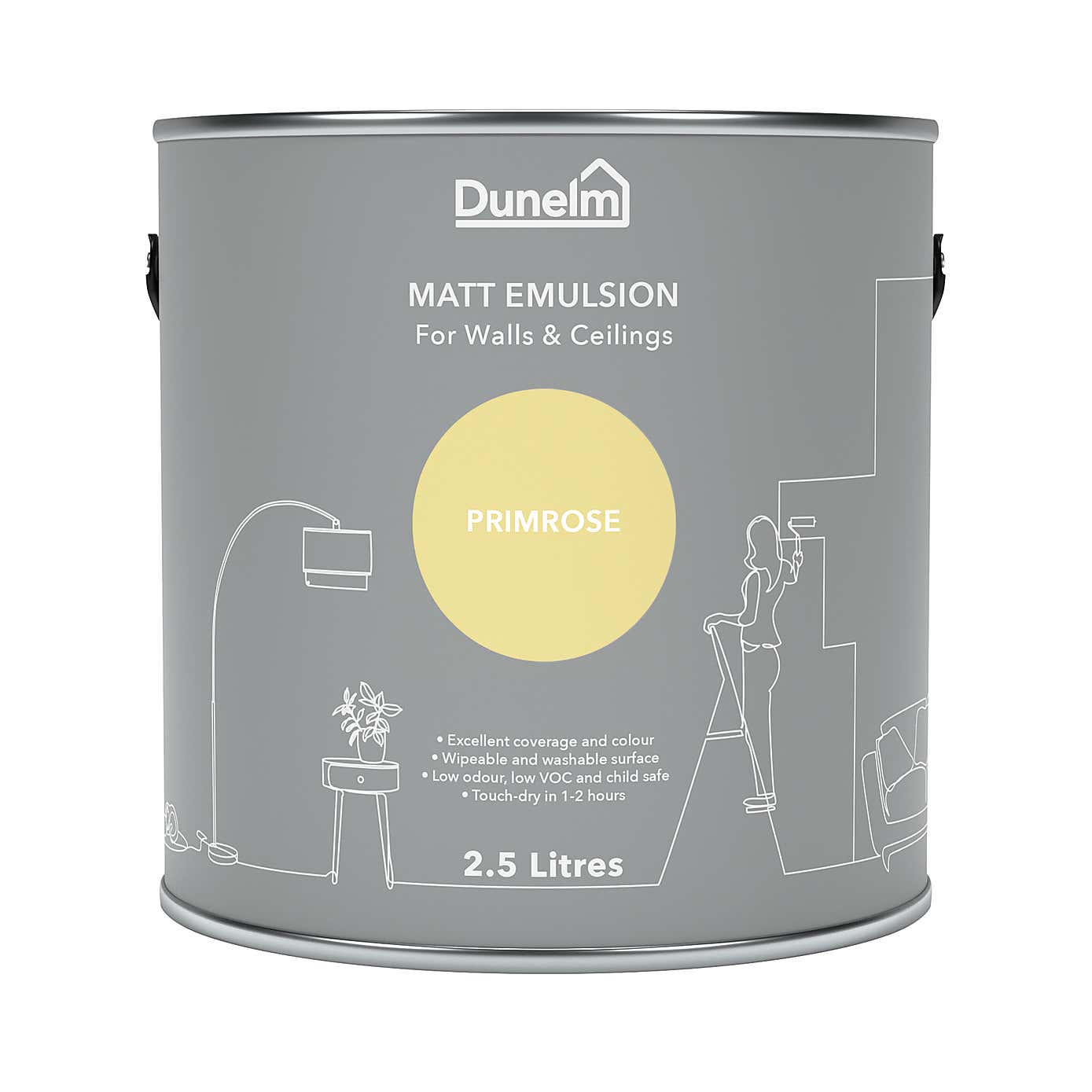 Dunelm Primrose Matt Emulsion Paint