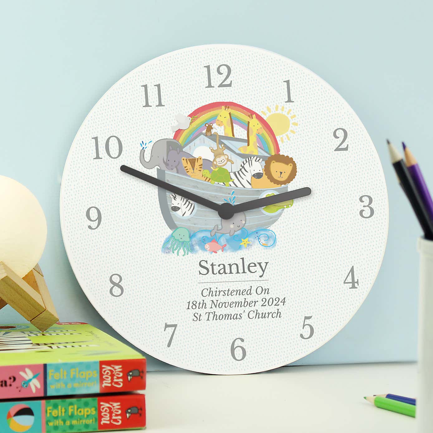 Personalised Noahs Ark Clock
