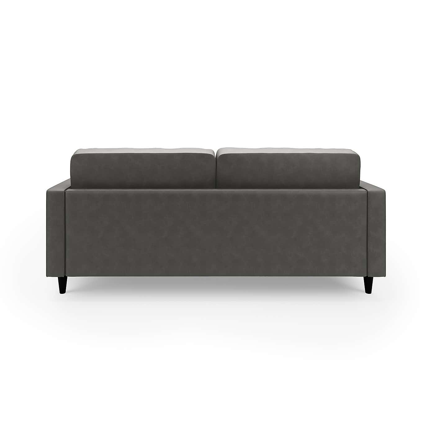 Zoe Distressed Faux Leather 3 Seater Sofa