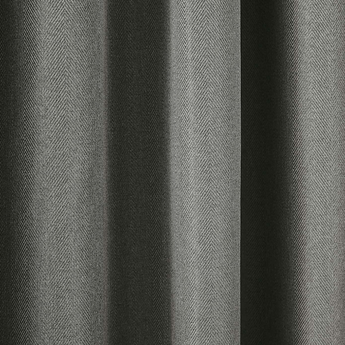 Rotterdam Herringbone Blackout Pencil Pleat Curtains