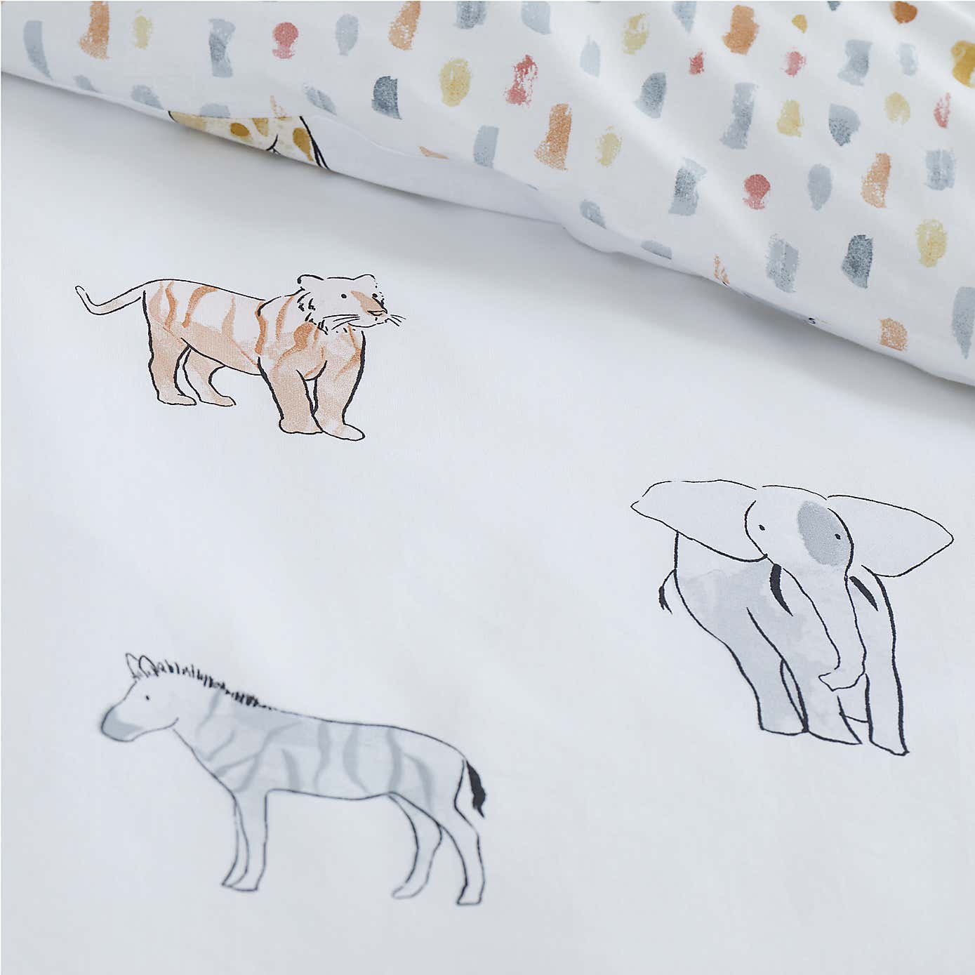 Bianca Zoo Animals 100% Cotton Duvet Cover and Pillowcase Set