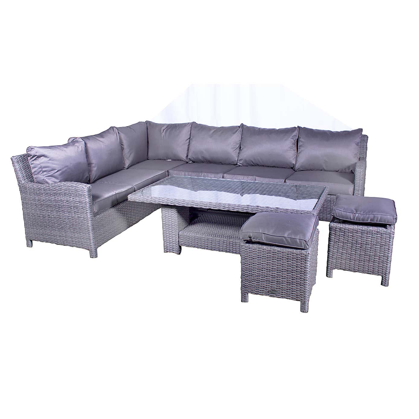 Paris 7 Seater Corner Adjustable Dining Set