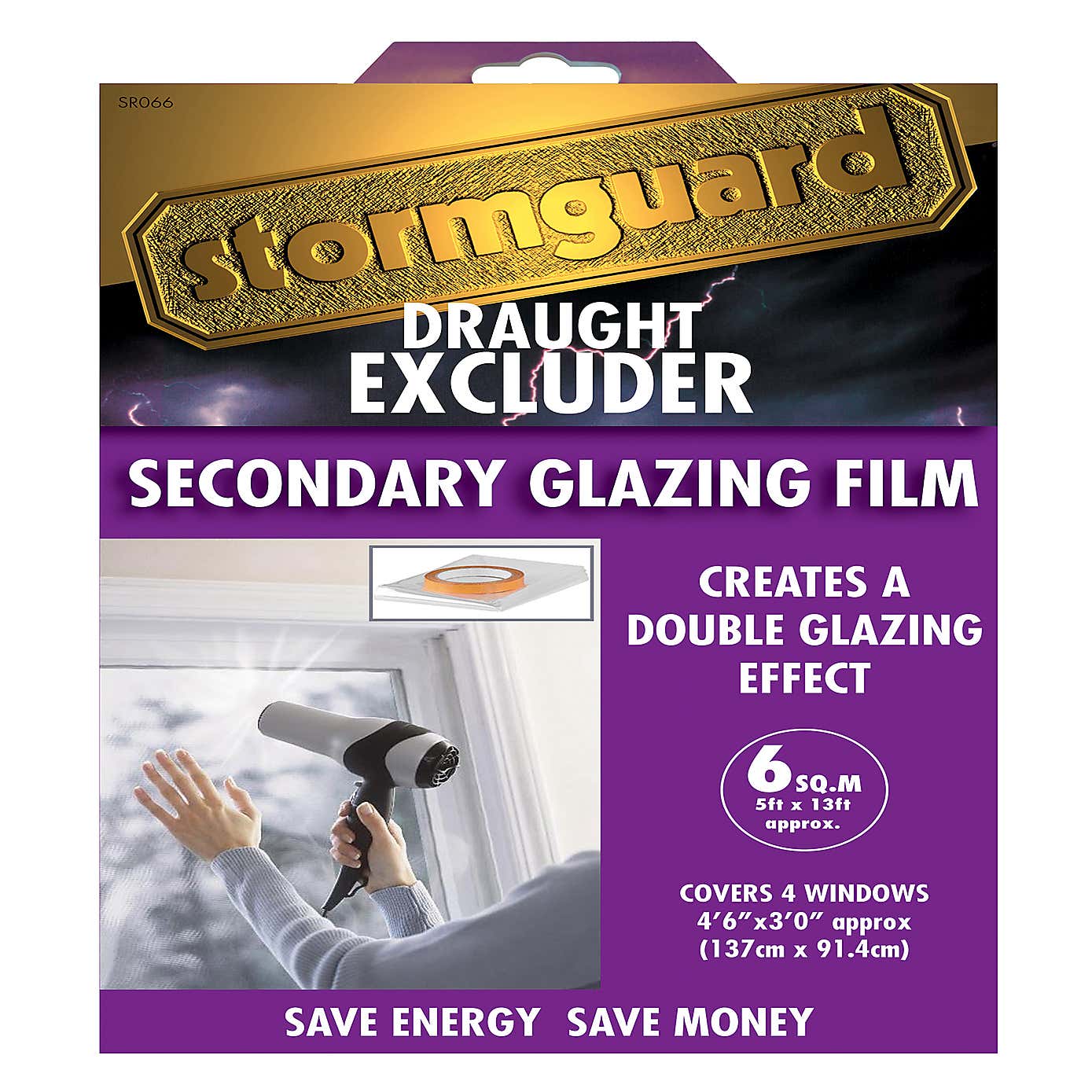 Stormguard Secondary Glazing Film 6SQM