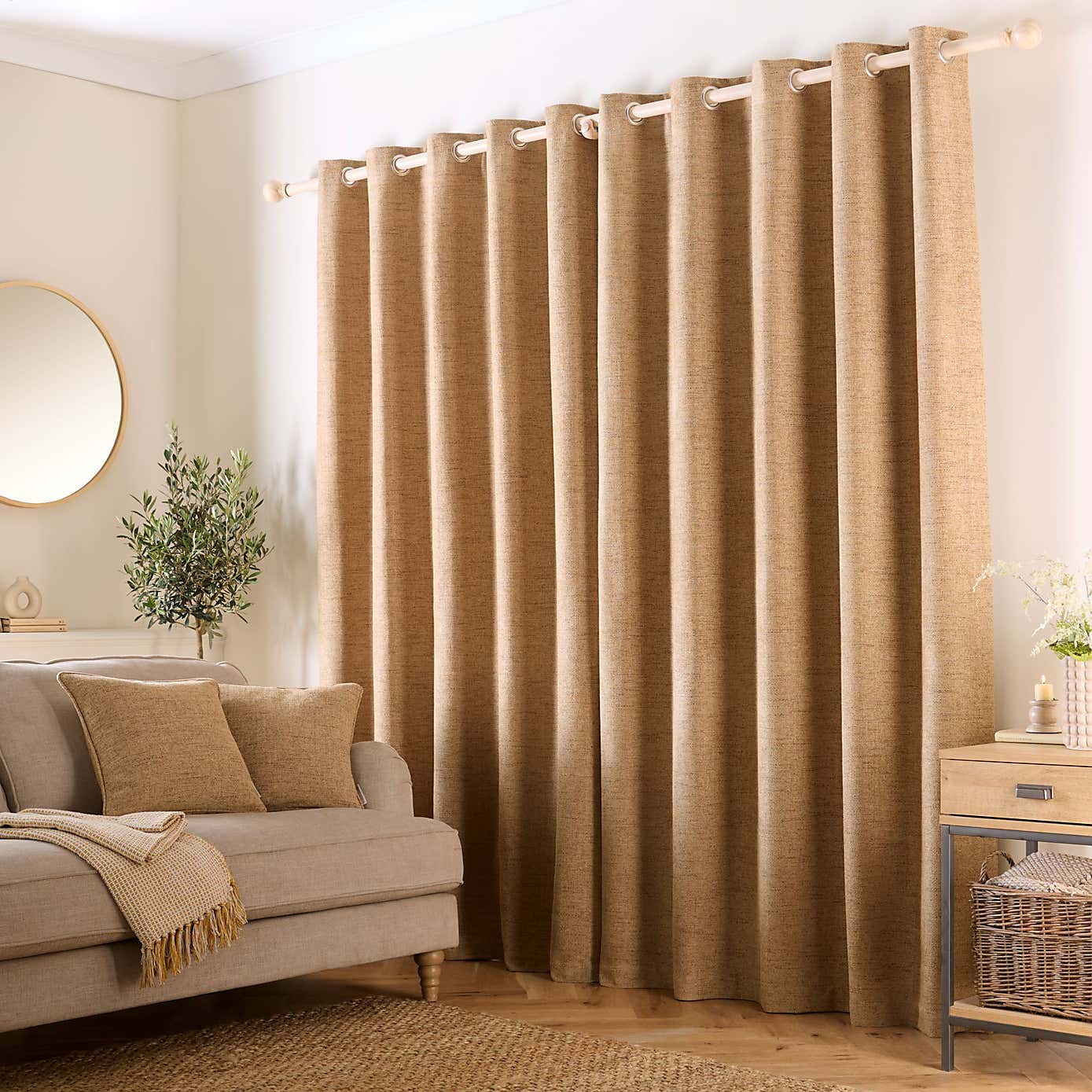 Churchgate Swithland Herringbone Eyelet Curtains