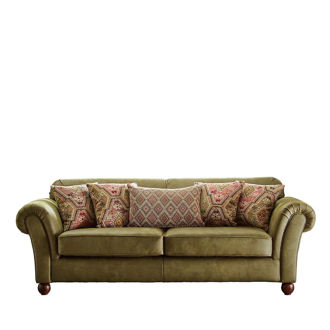 Angus Faux Leather 3 Seater Sofa