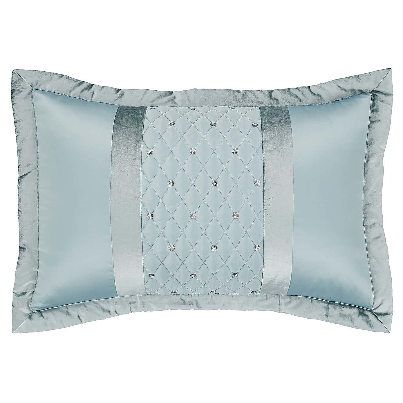 Catherine Lansfield Sequin Cluster Duck-Egg Pair of Pillow Shams