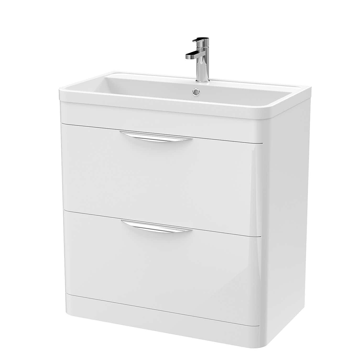 Parade Floor Standing Vanity Unit with Polymarble Basin