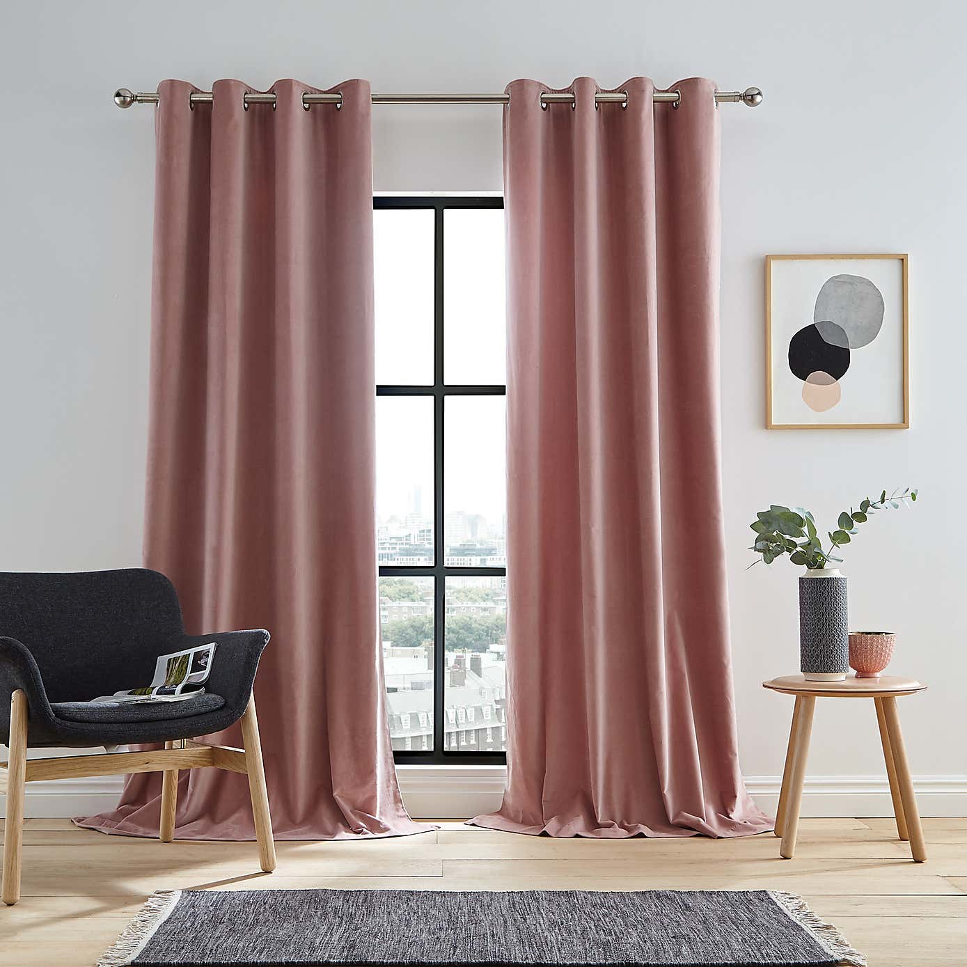 Peyton Velvet Eyelet Curtains
