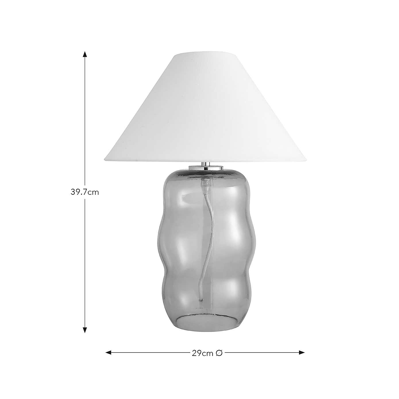 Phoebe Abstract Glass Table Lamp