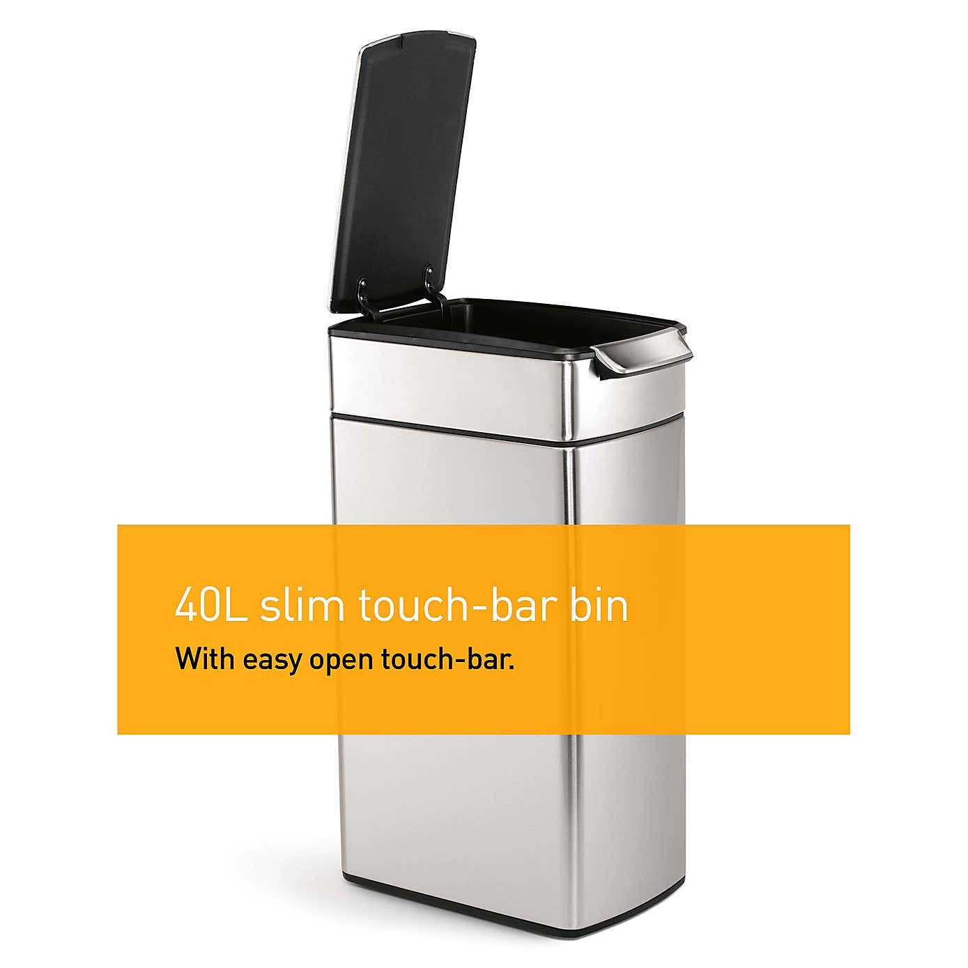 Simple Human 40 Litre Slim touch Stainless Steel Bin