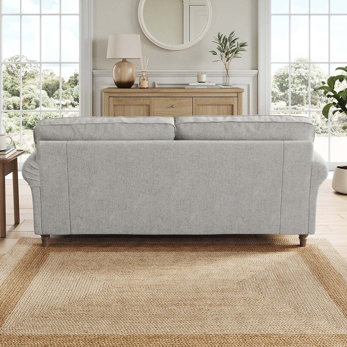Flori 3 Seater Sofa, Soft Chenille