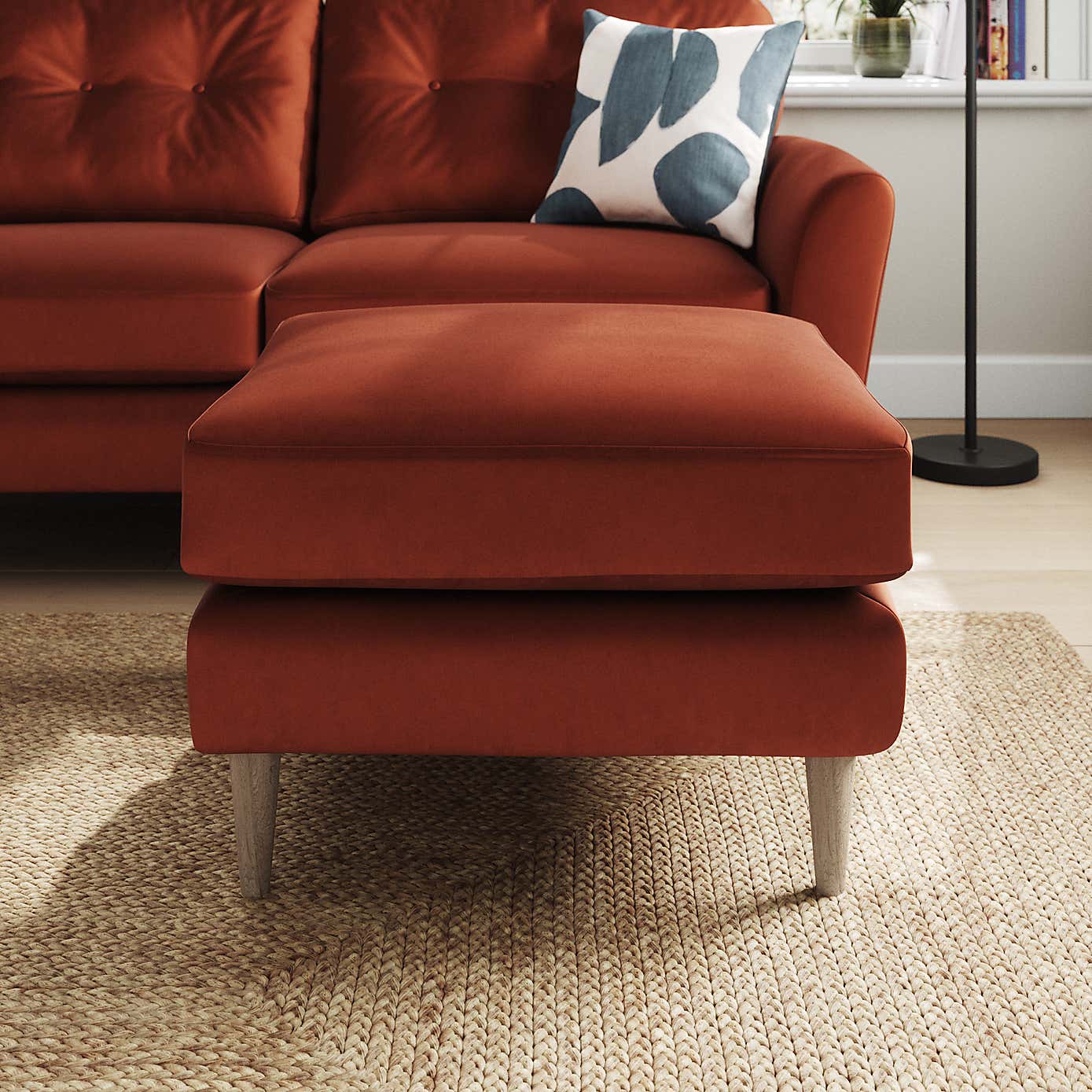 Sven Opulent Velvet Footstool