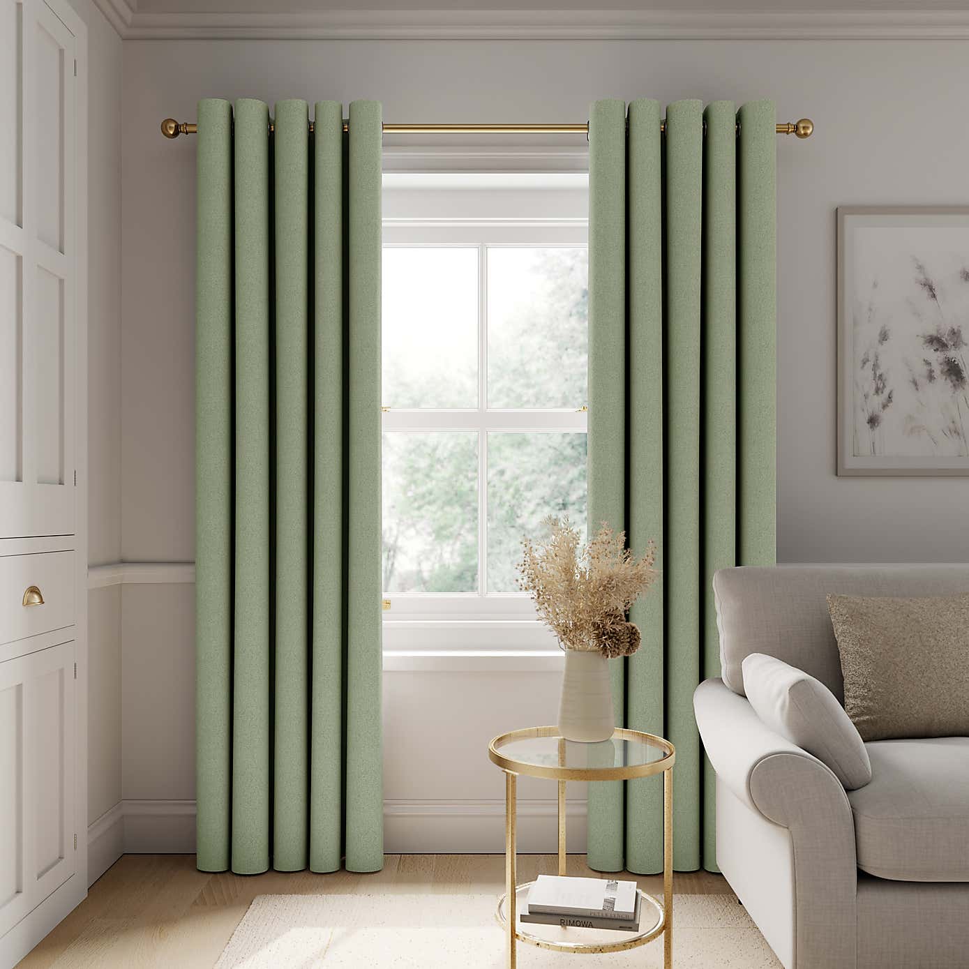 Rotterdam Herringbone Blackout Eyelet Curtains