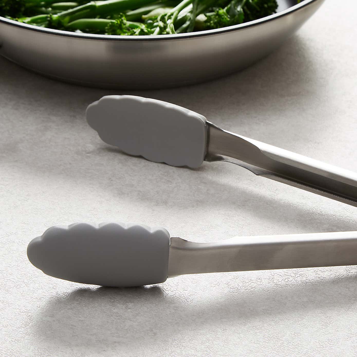 Silicone Grey Tongs