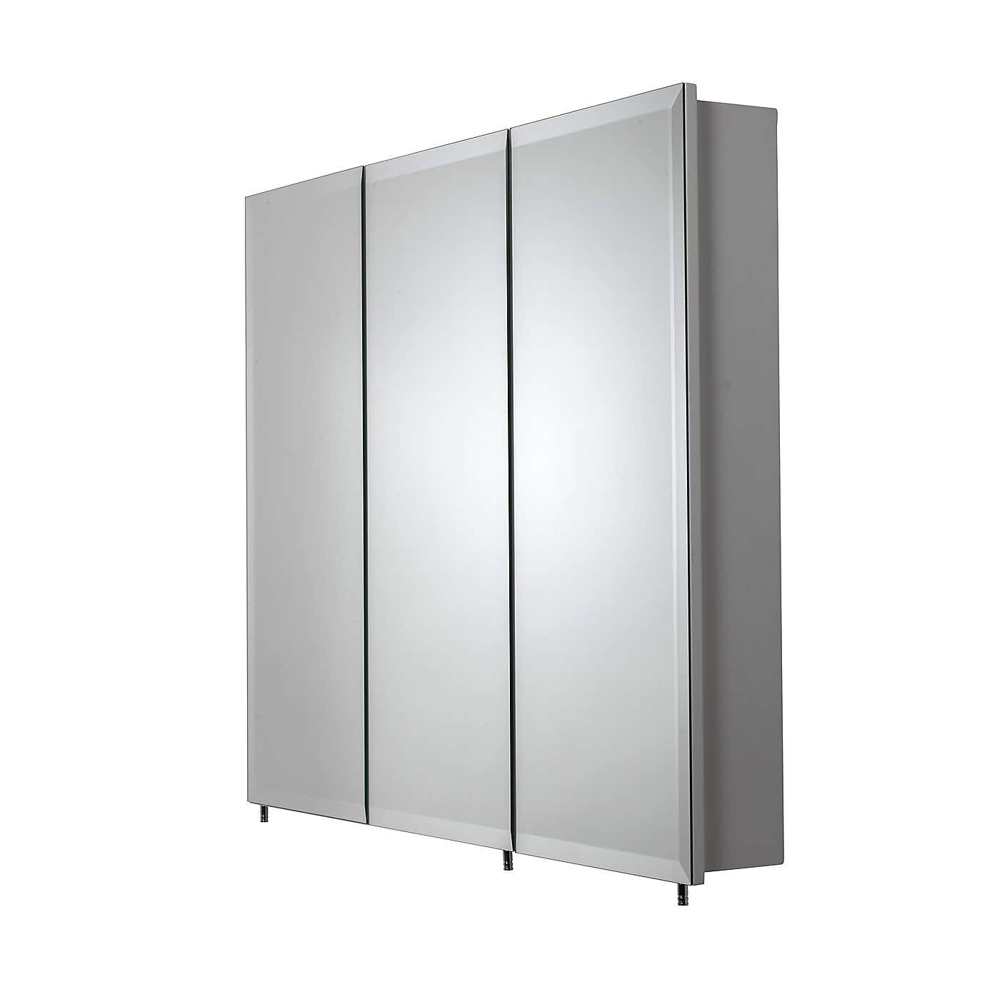 Westbourne White Triple Door Tri-View Steel Cabinet