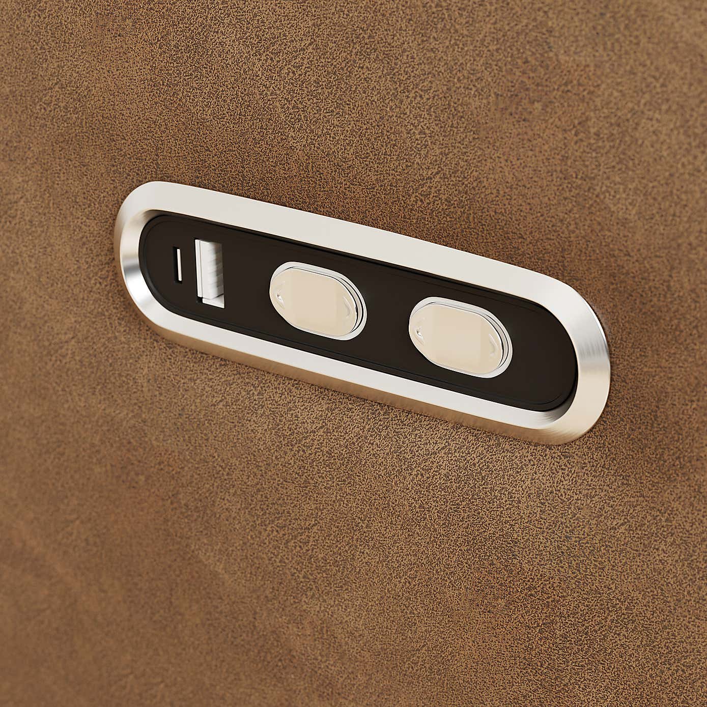 Zoe Faux Leather Power Recliner 3 Seater Sofa, Mocha