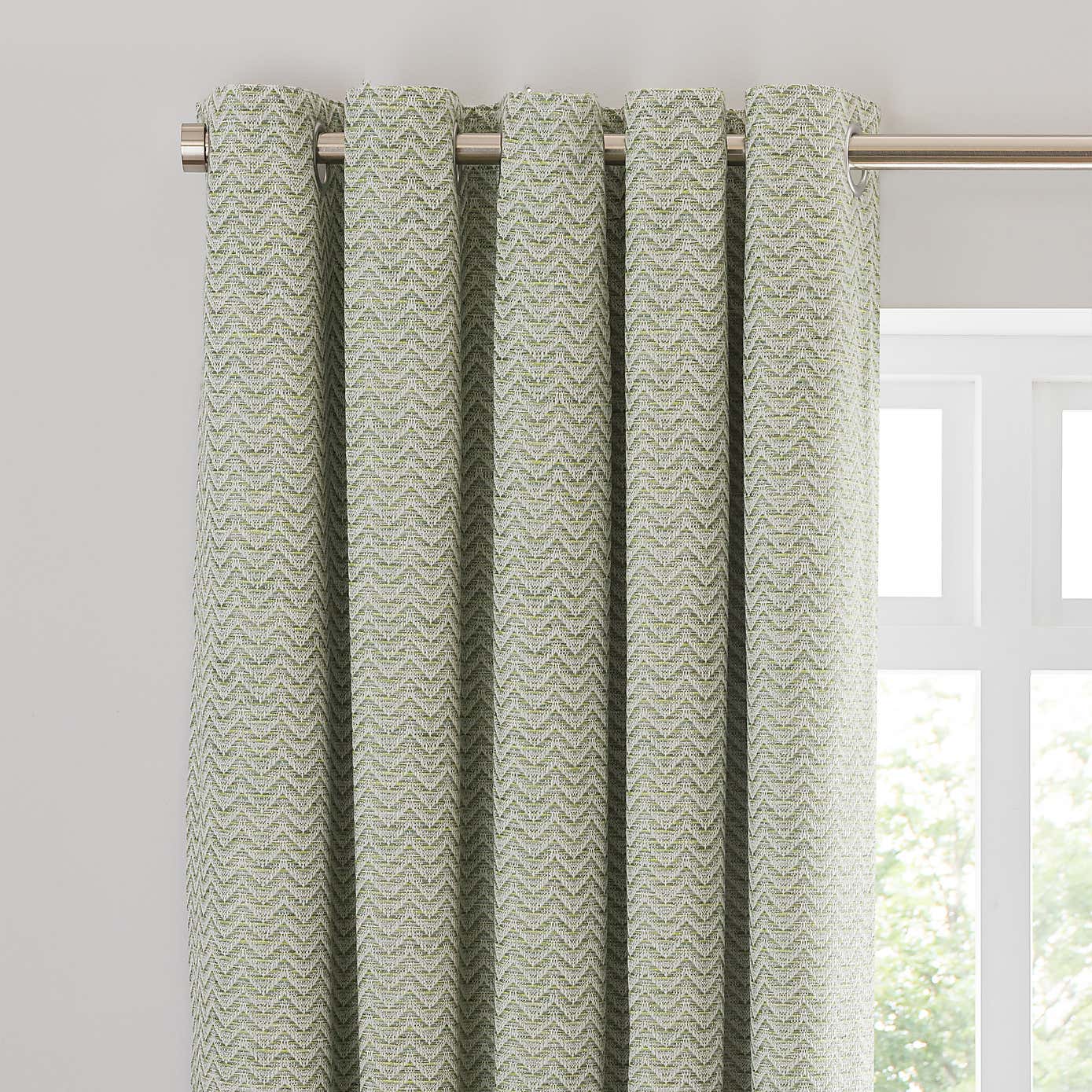 Frankie Herringbone Blackout Eyelet Curtains