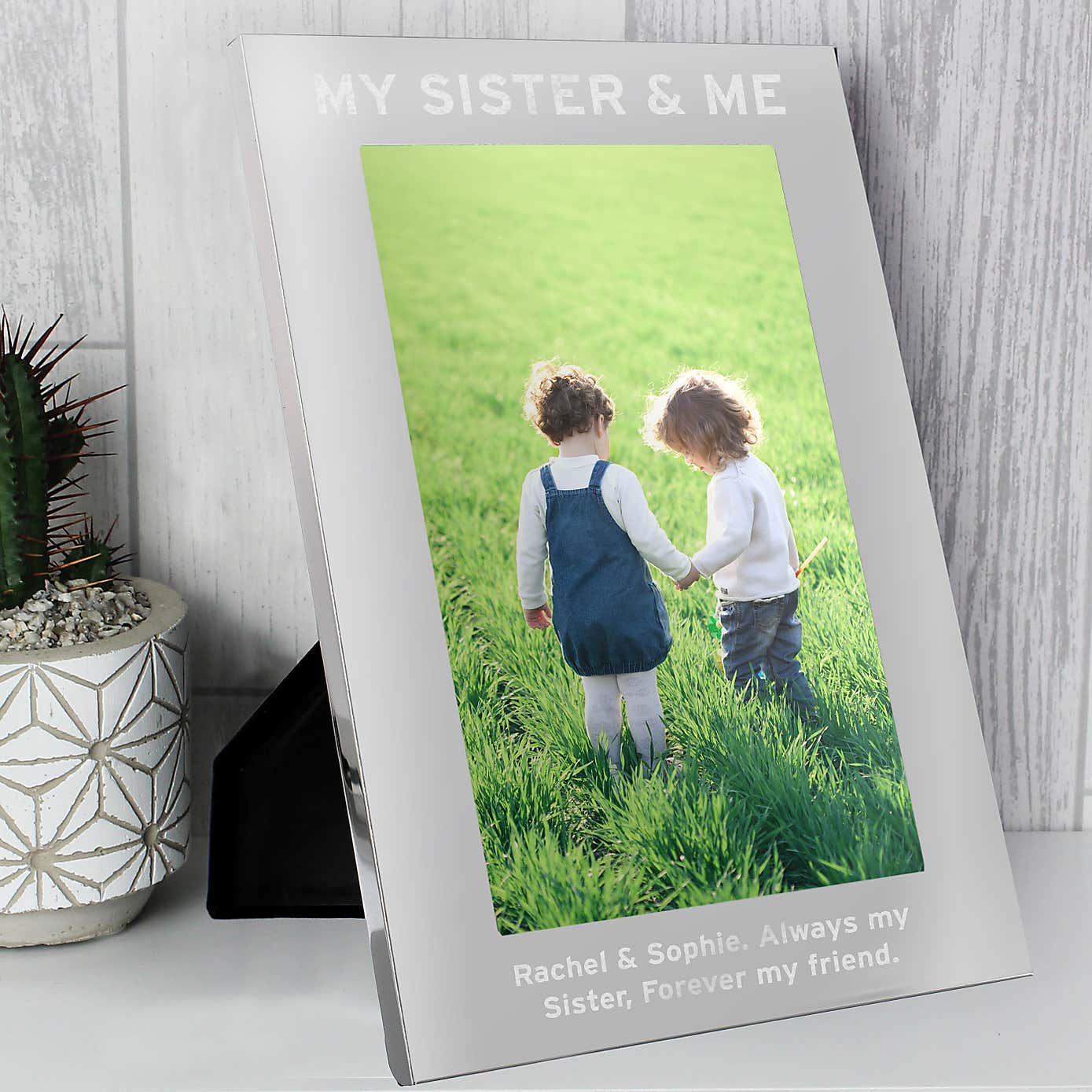 Personalised And Me Silver Portrait Photo Frame