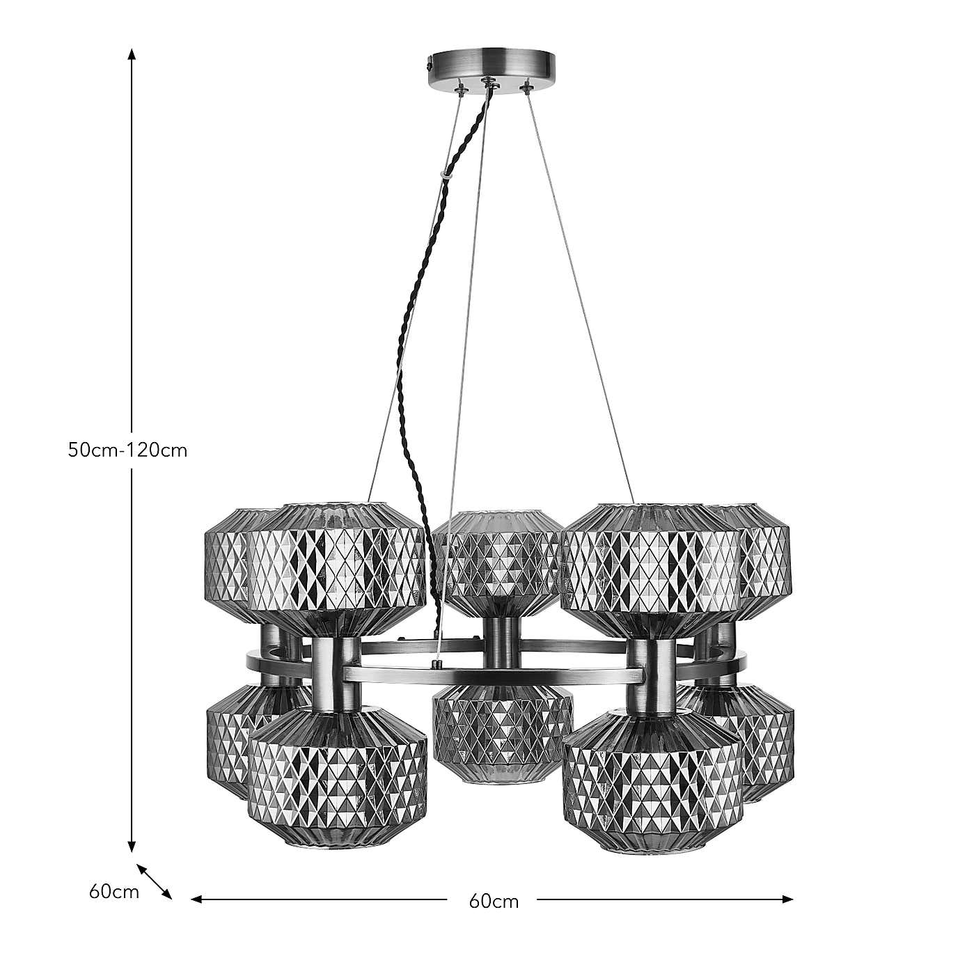 Abingdon 10 Light Adjustable Chandelier