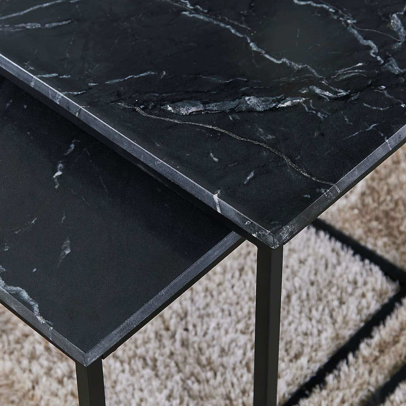 Edie Nest of 3 Coffee Tables, Marble