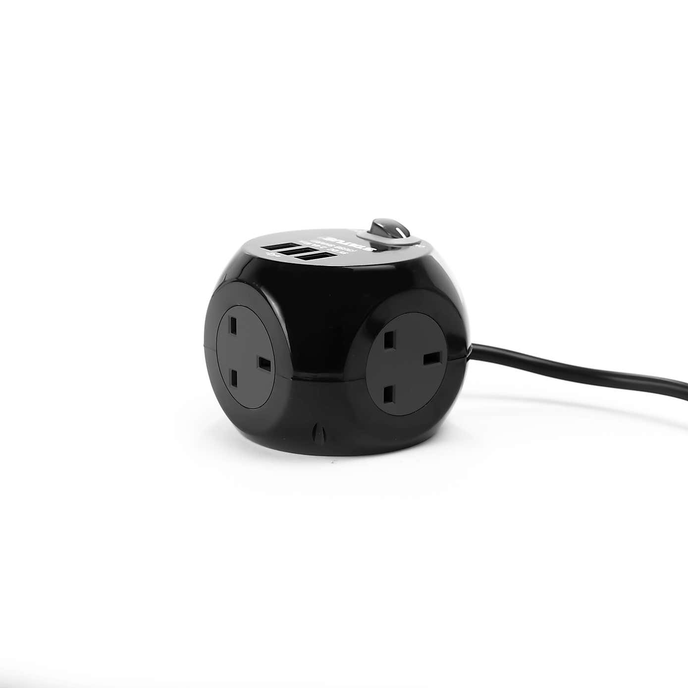 Status Cube Extension Socket with USB Ports