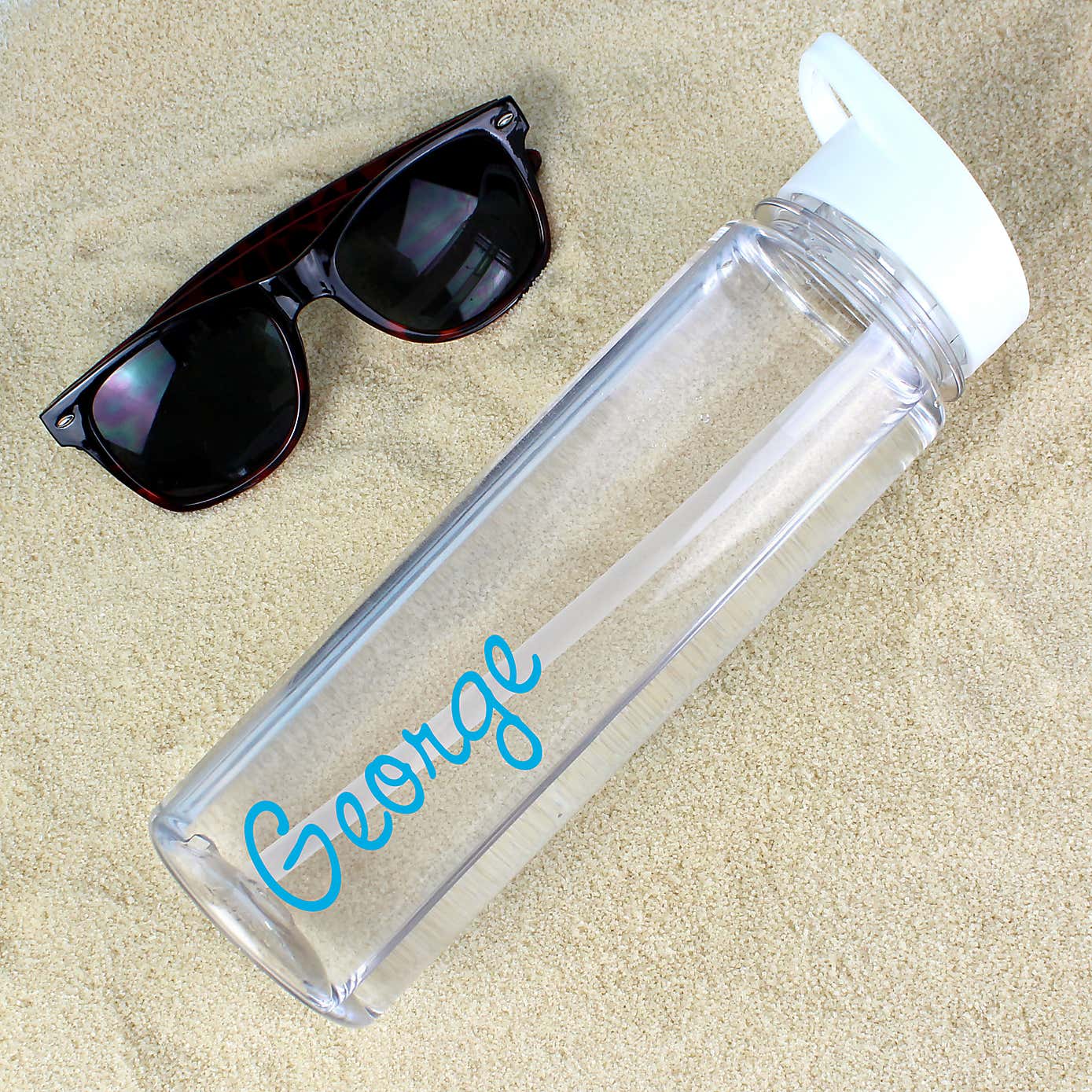 Personalised Name Water Bottle Blue