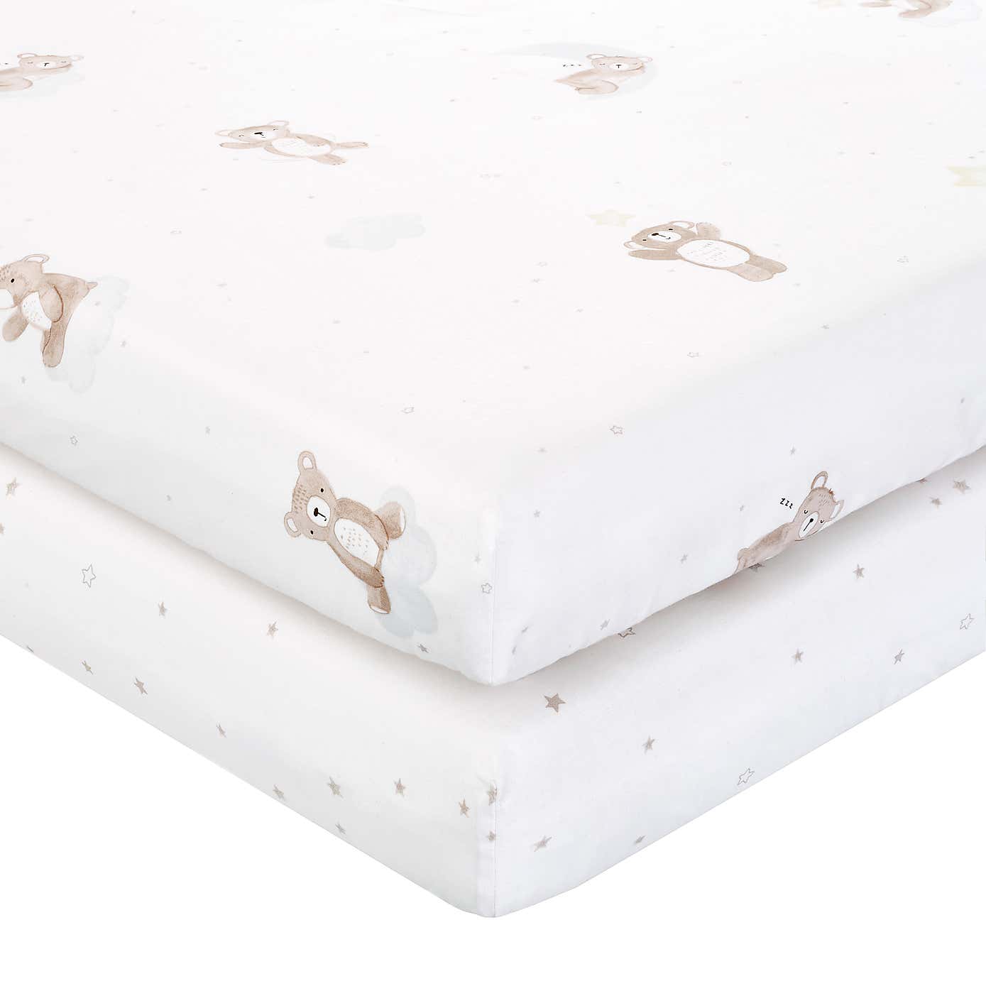 Baby Bears Pack of 2 Fitted Sheets