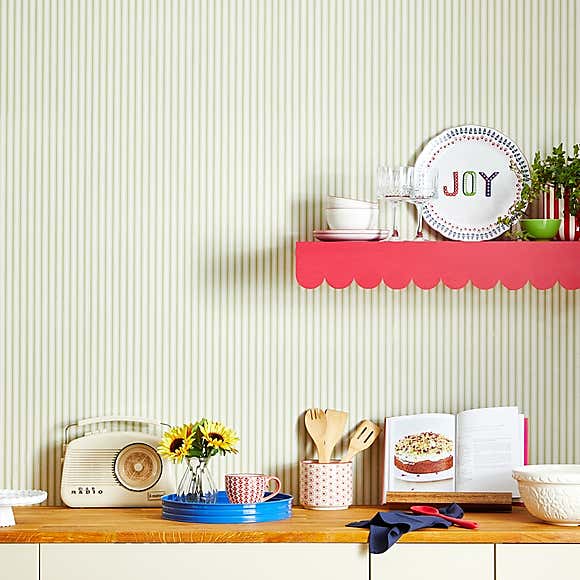Ticking Stripe Wallpaper
