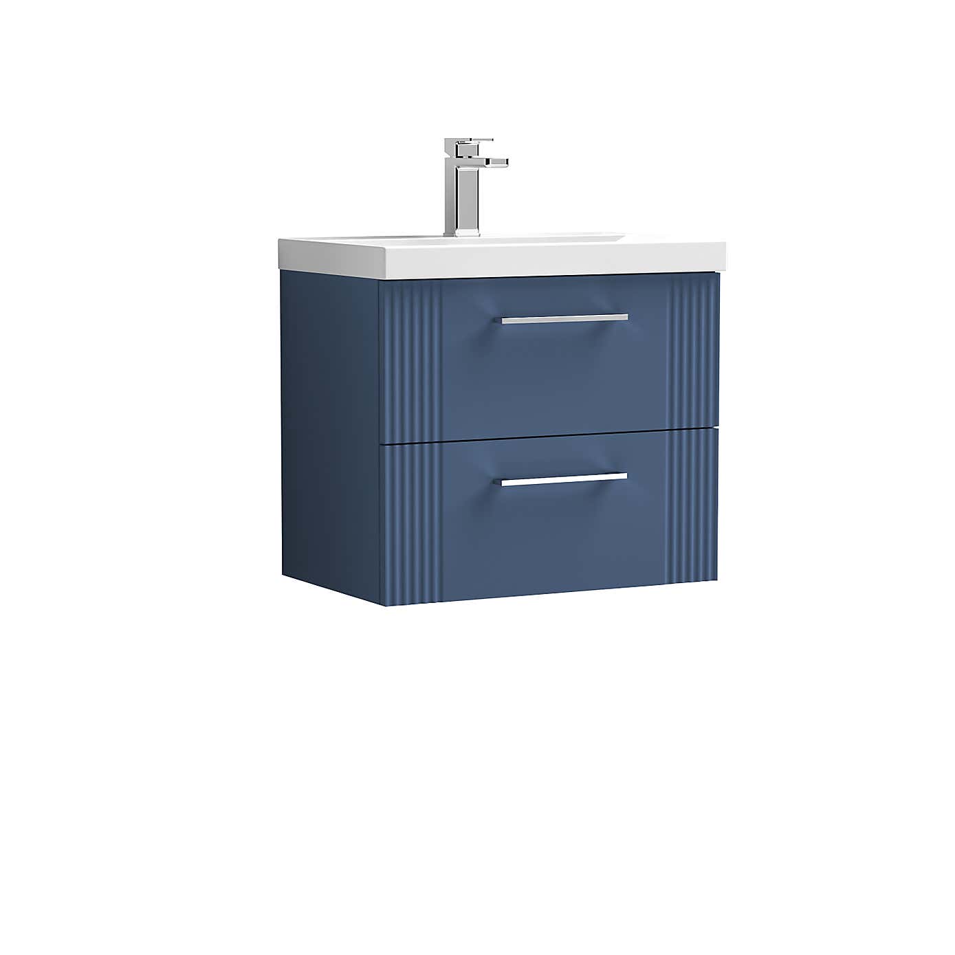 Deco Wall Mounted 2 Drawer Vanity Unit with Basin