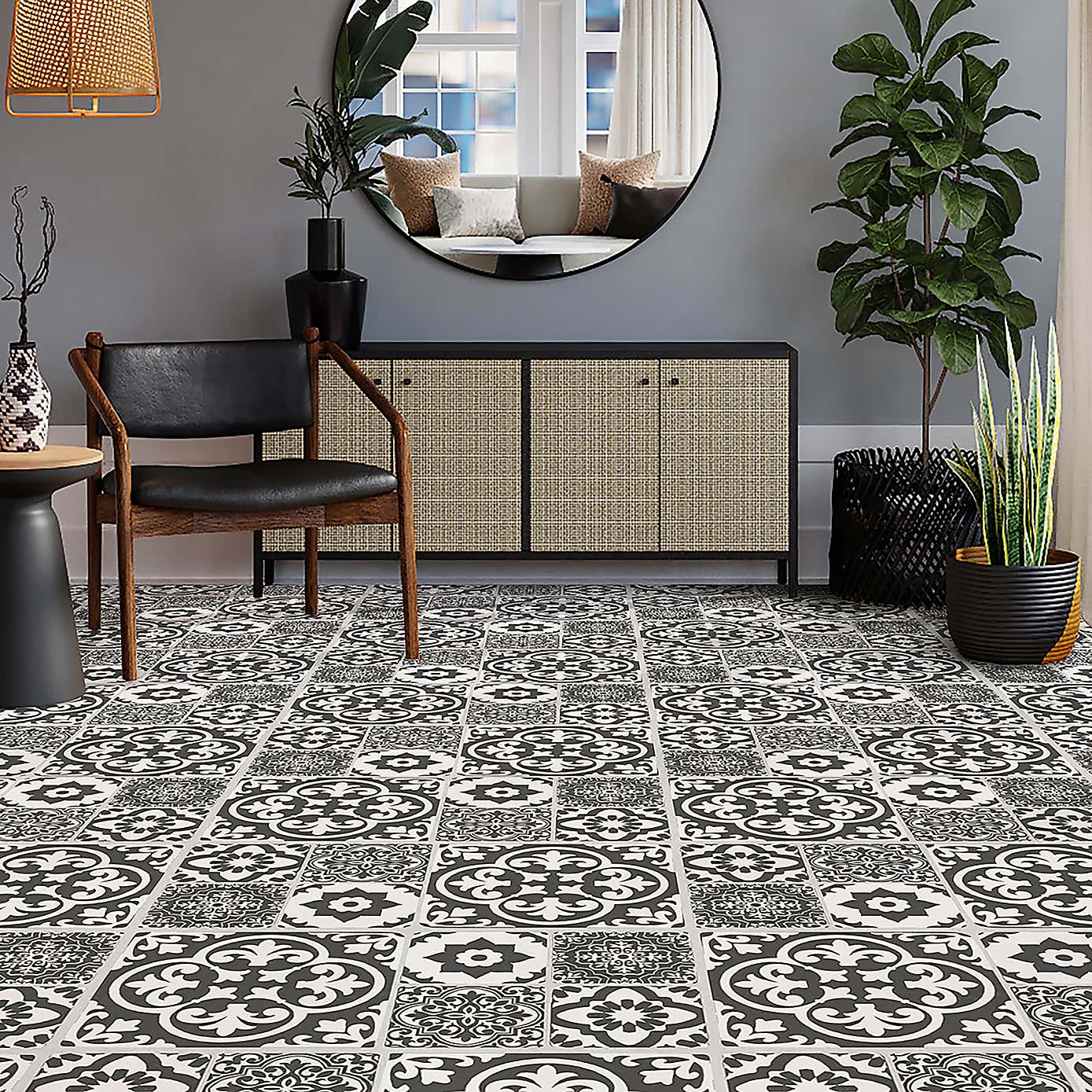 Valencia Self Adhesive Oversized Floor Tiles