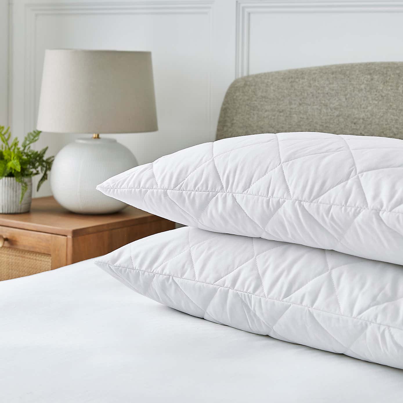 Soft Easycare Polycotton Pillow Protector Pair