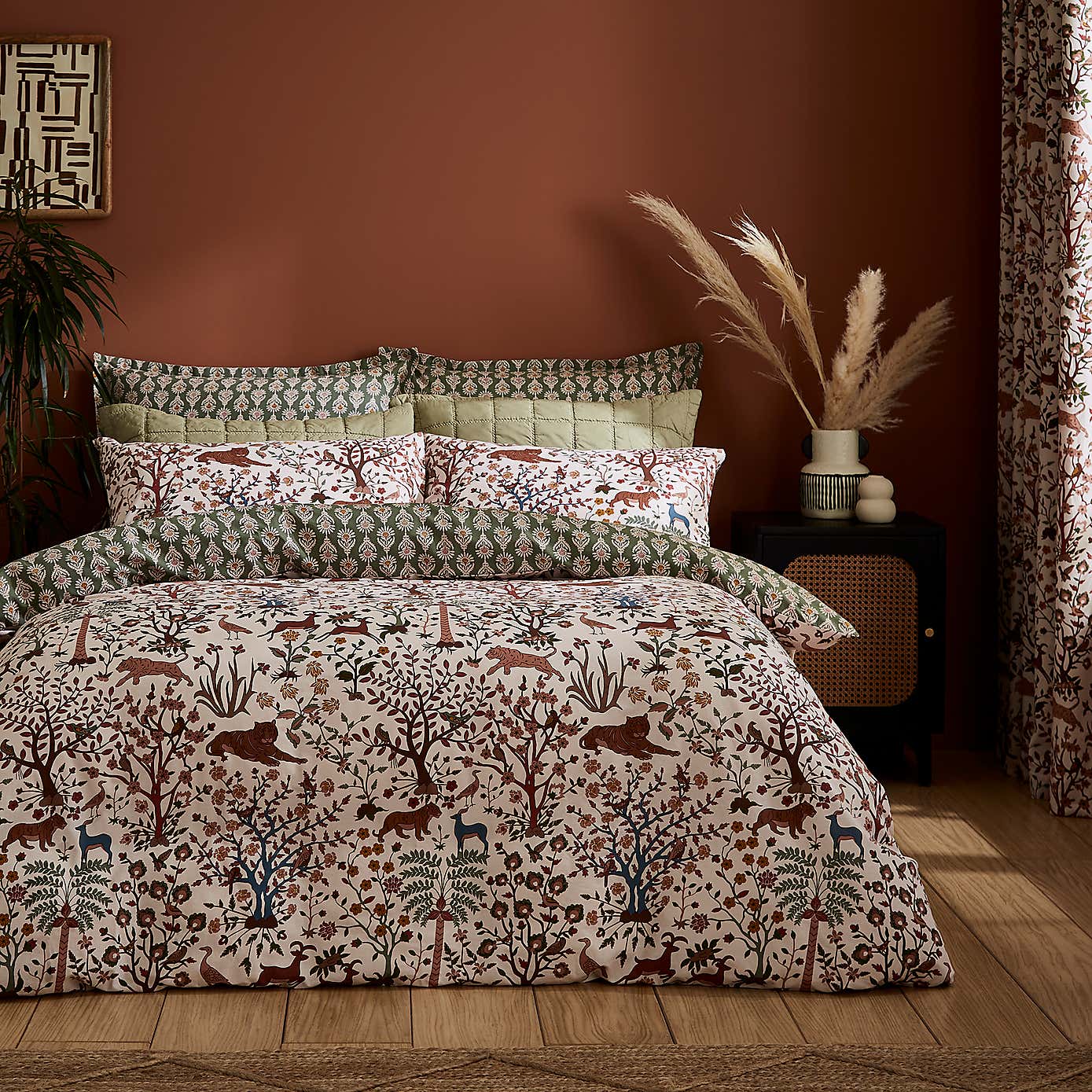 Forest Animal Natural Oxford Pillowcase