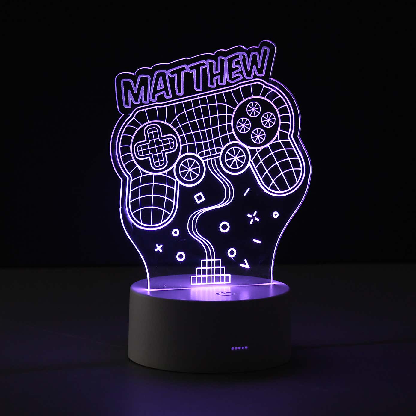 Personalised Name Gaming Colour Changing Night LED Light