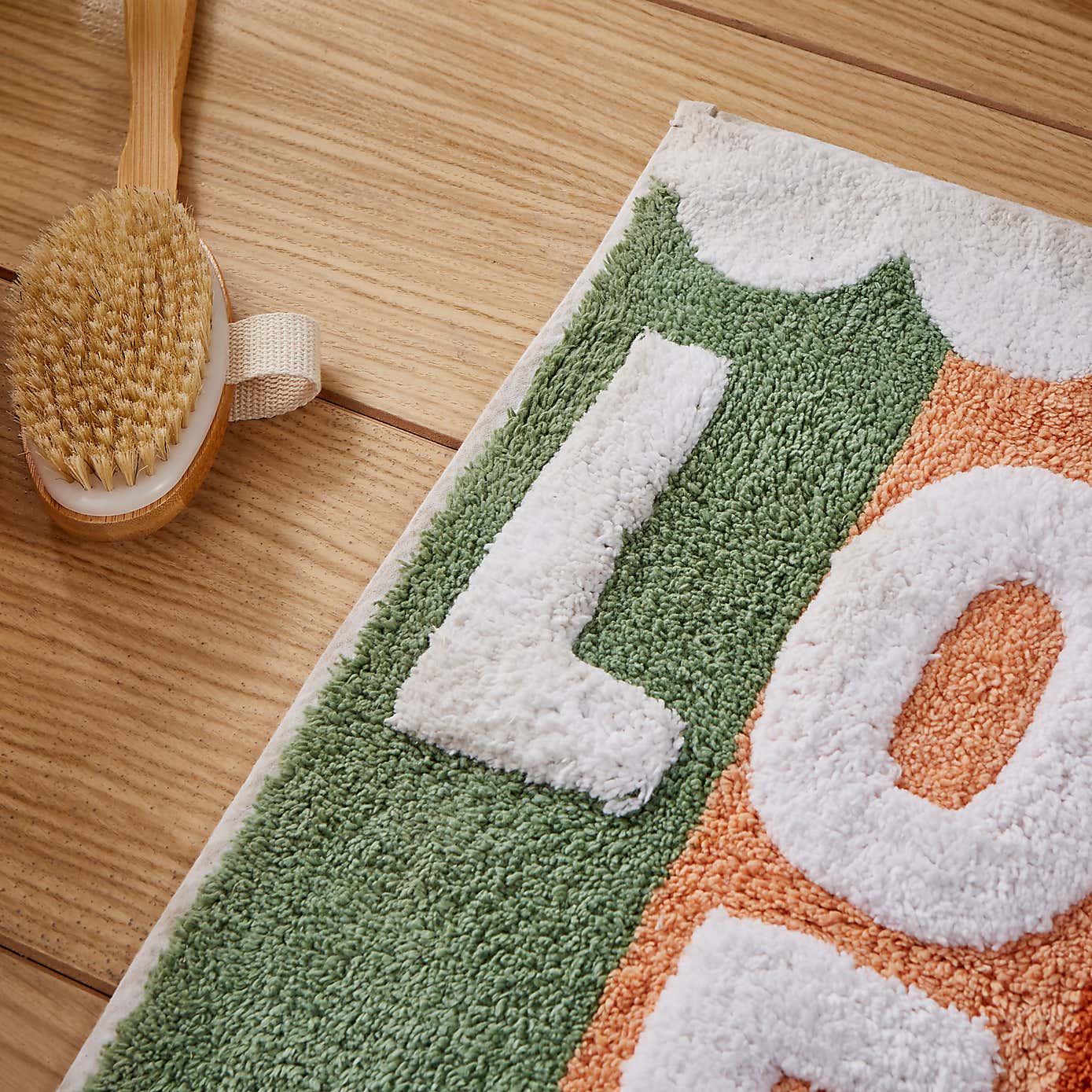 Heart and Soul Slogan Bath Mat