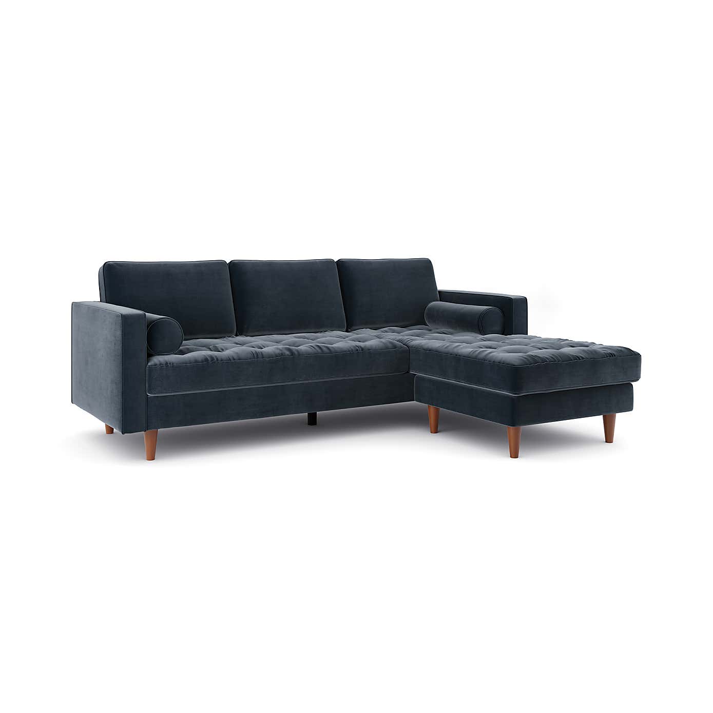 Zoe Casual Sit Velvet Corner Chaise Sofa