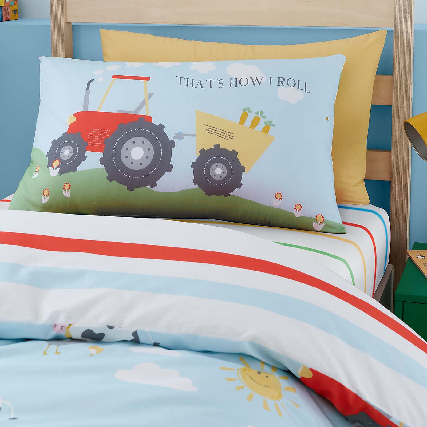 Farmyard Animal Single Duvet Cover & Pillowcase Set