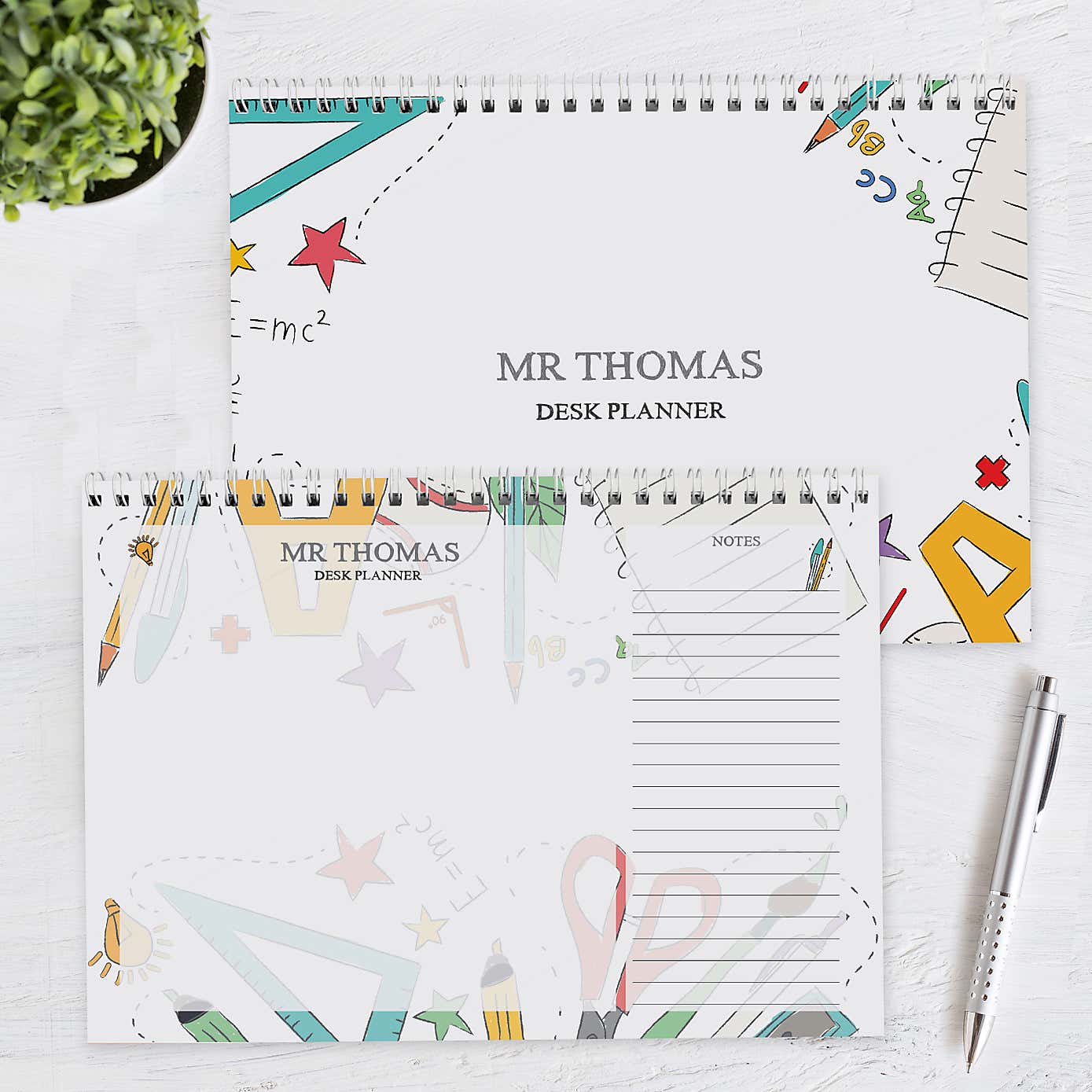 Personalised Teacher A4 Desk Planner