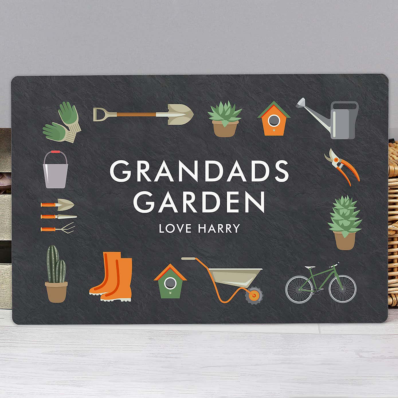 Personalised Gardening Metal Sign