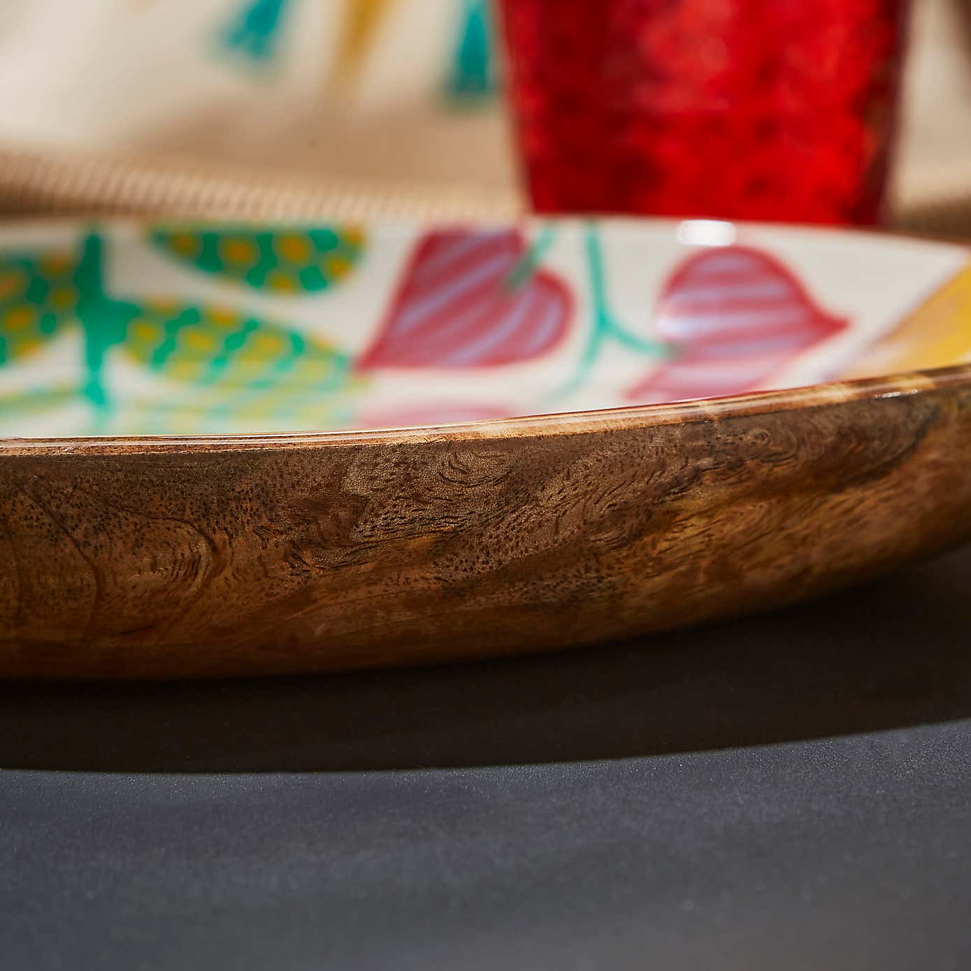 Palm Leaves Mango Wood Serving Plate
