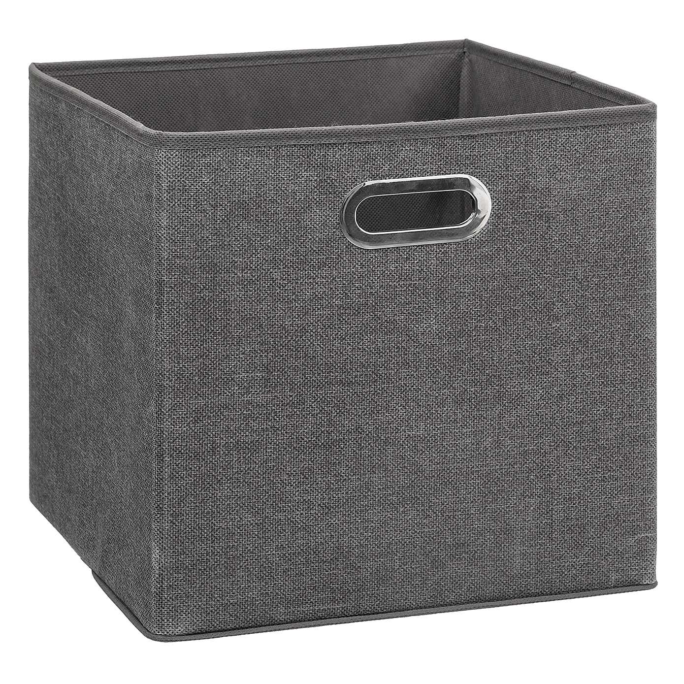 Mix and Modul Set of 2 Linen Effect Cube Storage Boxes