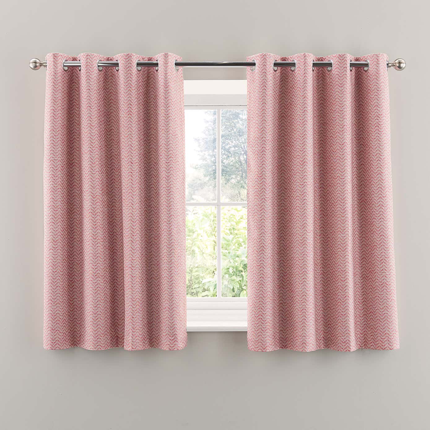 Frankie Herringbone Blackout Eyelet Curtains
