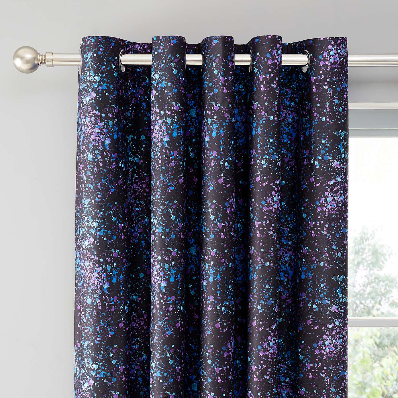 Football Graphic Girls Eyelet Curtains