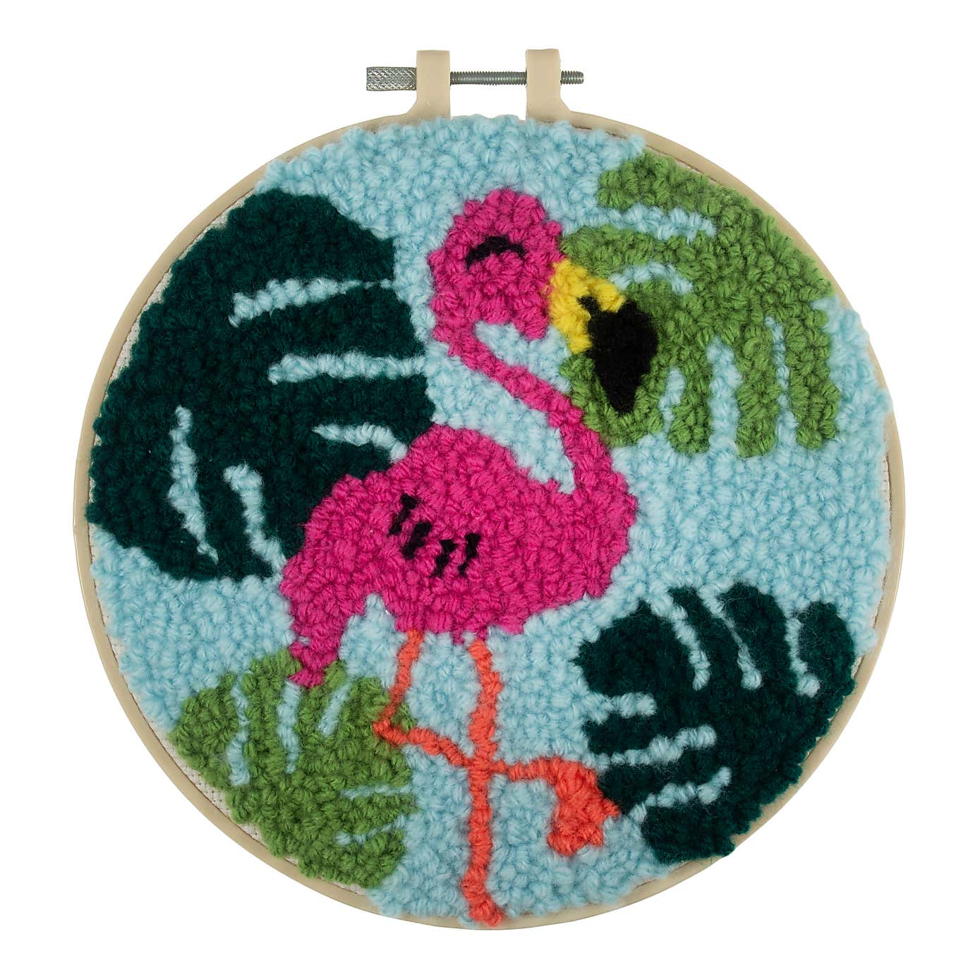 Punch Neeedle Hoop Kit Flamingo
