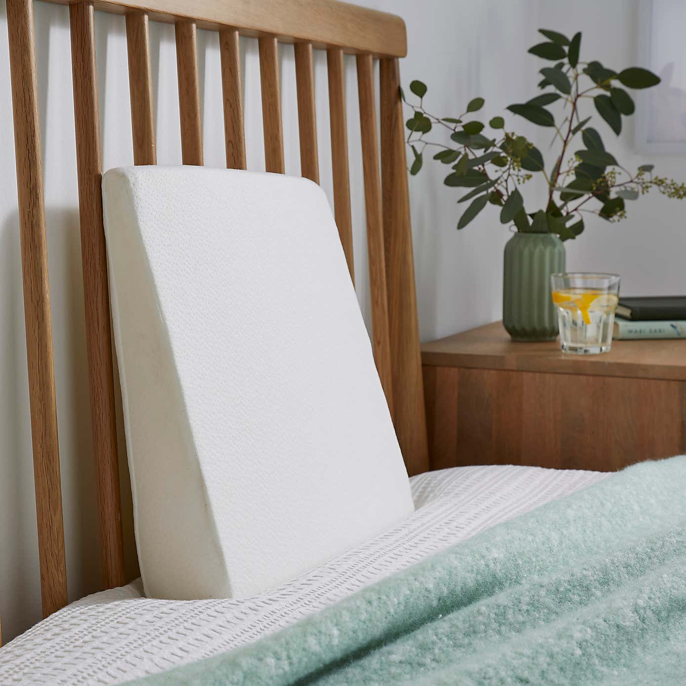 Wedge Memory Foam Medium-Support Back Pillow Small