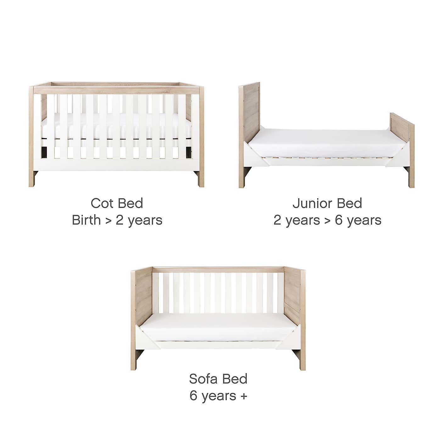 Tutti Bambini Modena 3 Piece Nursery Furniture Set