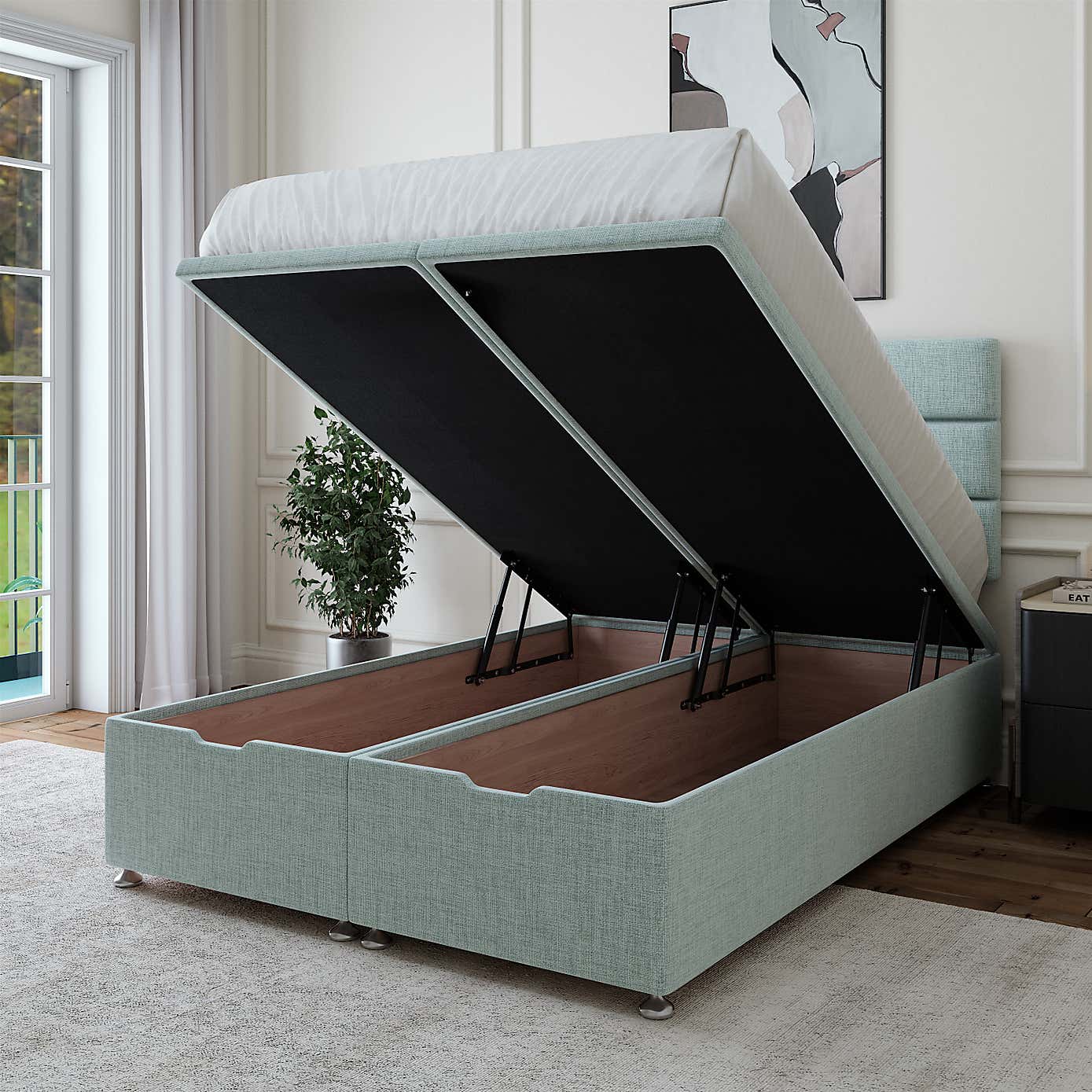 Bedmaster Woven Fabric End of Bed Ottoman Base