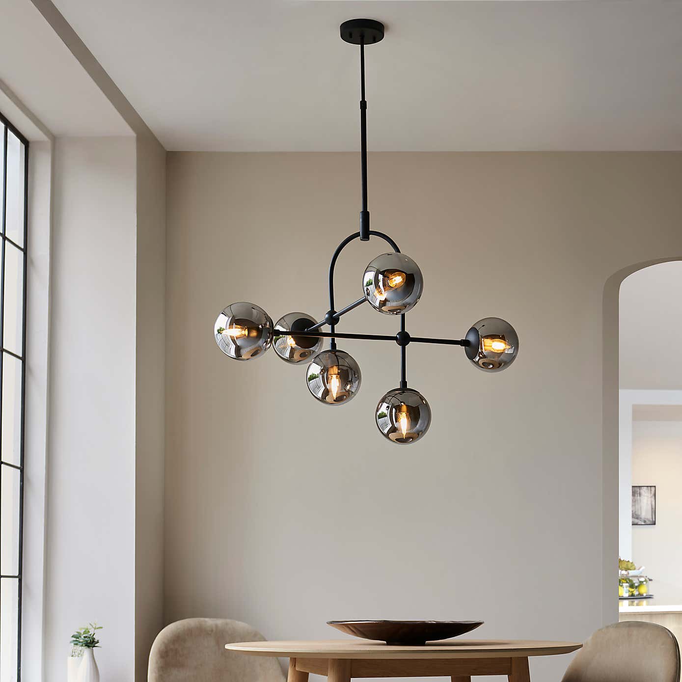 Vogue Lighting Newton 6 Light Semi Flush Ceiling Light